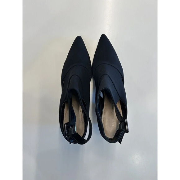 Donald J. Pliner Letta Heels Black Pointed Toe Slingback Block Heel Strappy 10 - Picture 2 of 10